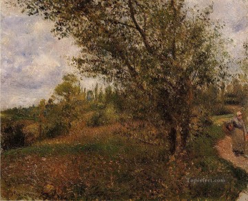 カミーユ・ピサロ Painting - 野原を通るポントワーズの風景 1879年 カミーユ・ピサロ